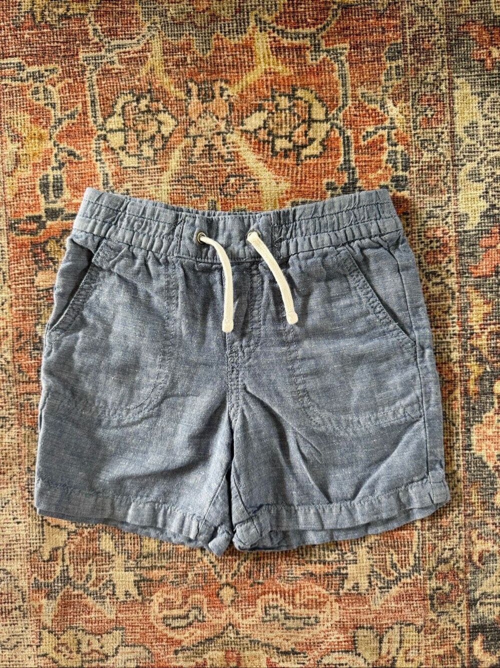 Janie and Jack 4T Boys Chambray Linen Shorts